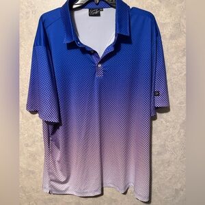 Sunday Swagger Polo Bright 2Xl Purple Blue Ombre Golf Stretch